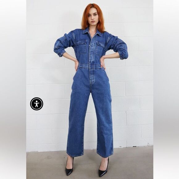 ETICA  Larson Utility Denim Jumpsuit NWT - Picture 4 of 14